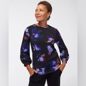 Chico’s Zenergy Florence Scuba 3/4 Sleeve Top Size M